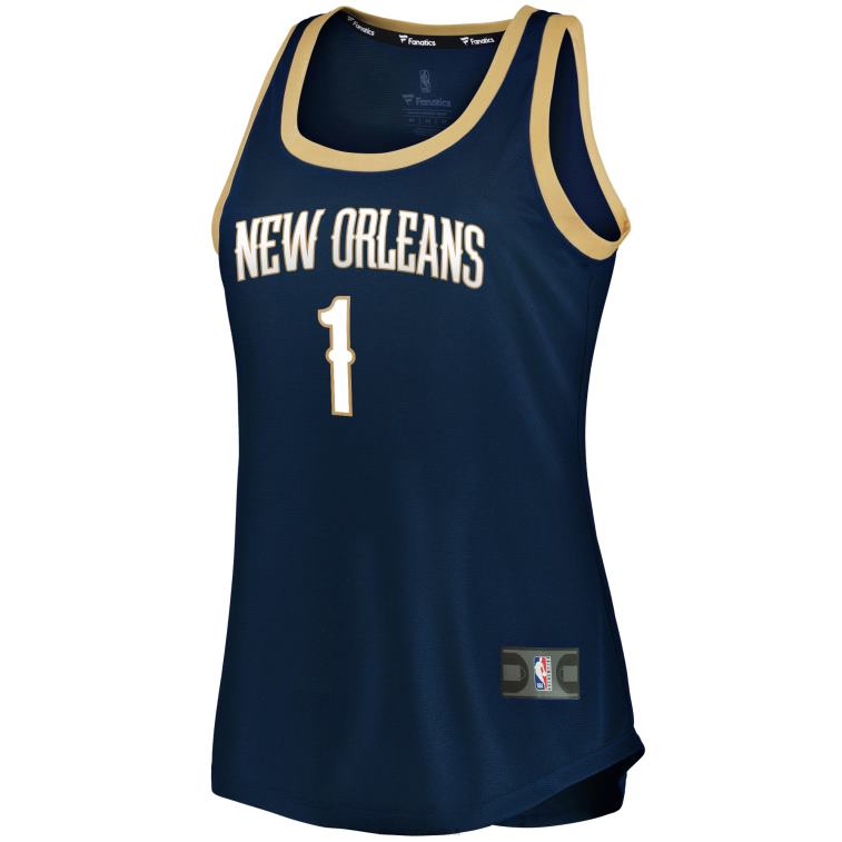 NBA 00F2L11428 new orleans pelicans zion williamson navy fast break squadra canotta maglia