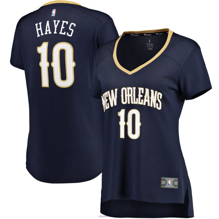NBA 00F2L11663 new orleans pellicani jaxson hayes navy replica fast break maglia