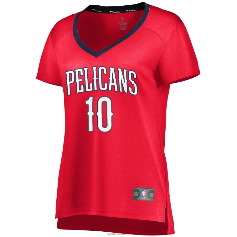 NBA 00F2L12119 new orleans pellicani jaxson hayes maglia replica fast break rossa