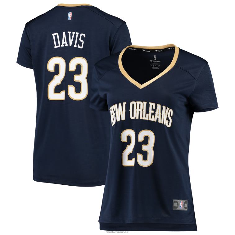 NBA 00F2L15733 New Orleans Pelicans Anthony Davis Navy Fast Break Replica Jersey
