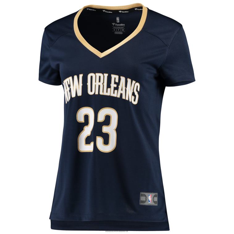 NBA 00F2L15733 New Orleans Pelicans Anthony Davis Navy Fast Break Replica Jersey