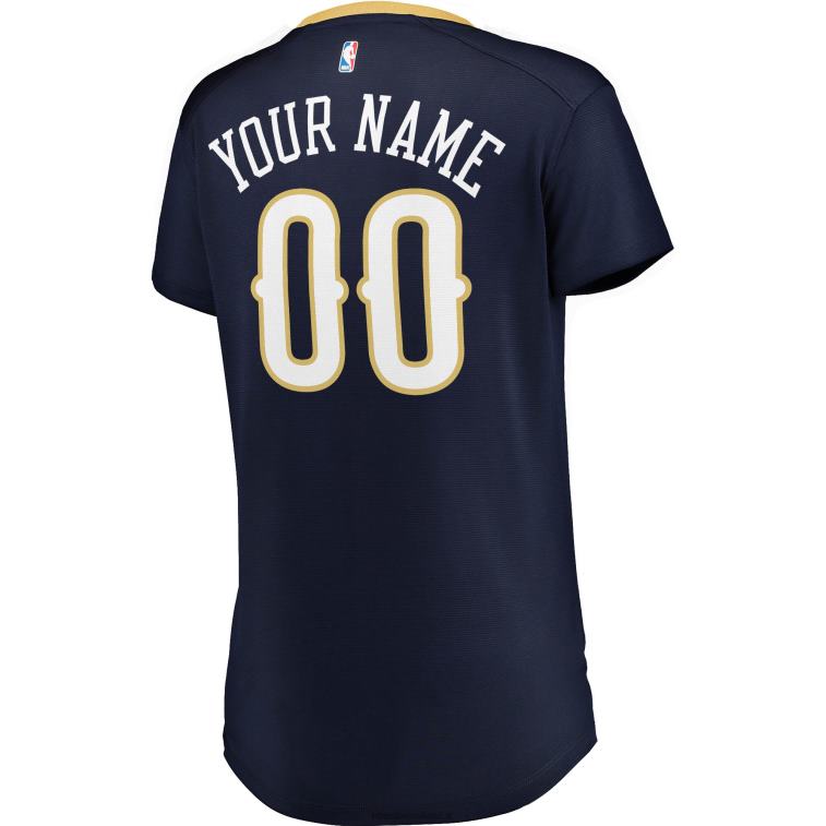 NBA 00F2L9017 maglia personalizzata new orleans pellicans navy fast break
