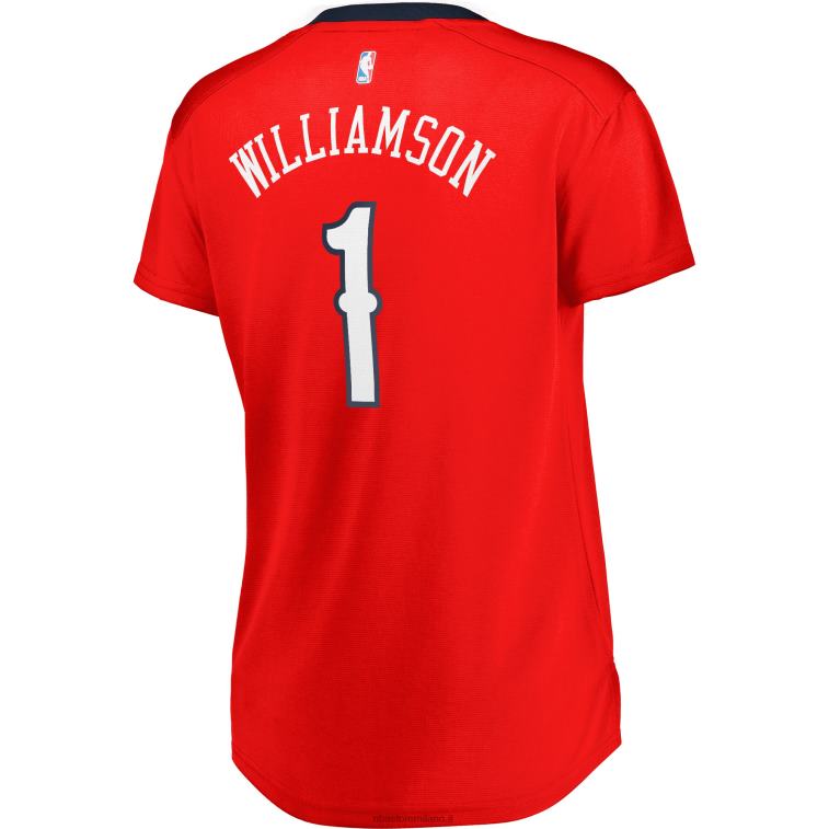 NBA 00F2L9357 New Orleans Pelicans Zion Williamson maglia replica fast break rossa