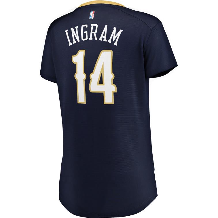NBA 00F2L9616 New Orleans Pelicans Brandon Ingram Navy Fast Break Replica Jersey