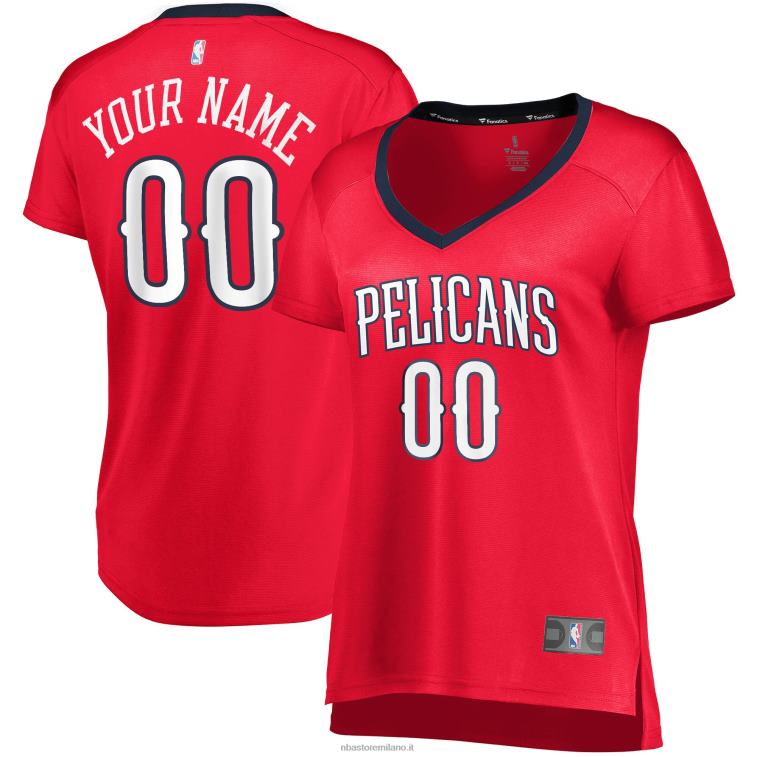 NBA 00F2L9955 New Orleans Pelicans Red Fast Break Replica Maglia Personalizzata