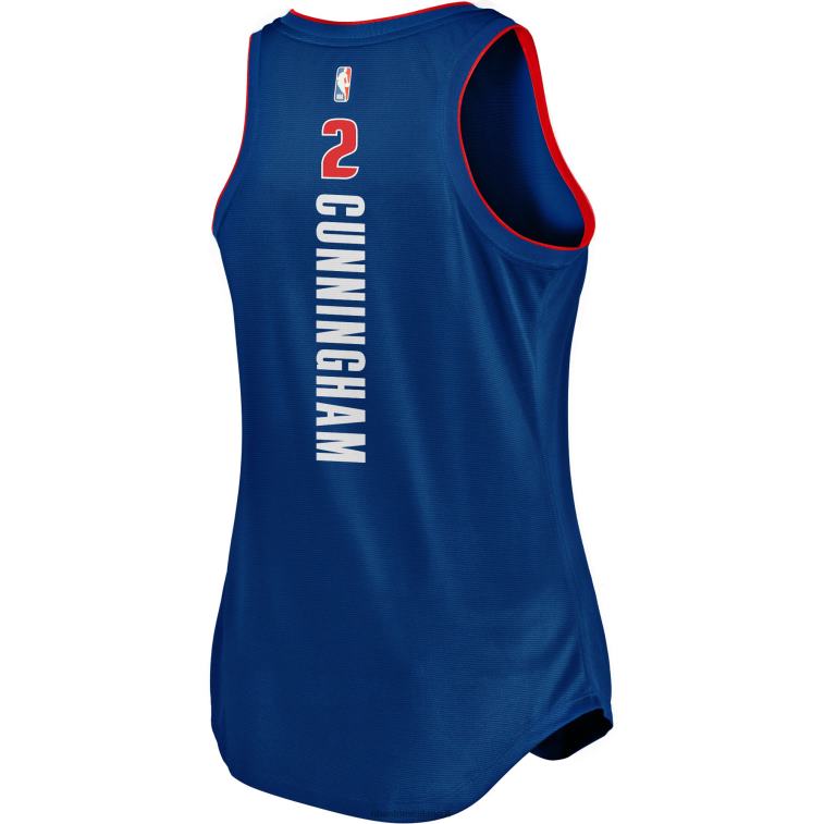 NBA 00F2L9562 maglia serbatoio detroit pistons cade cunningham blu fast break