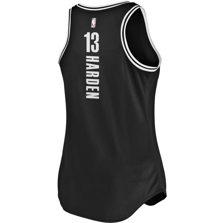 NBA 00F2L10316 brooklyn nets james harden maglia nera canotta fast break