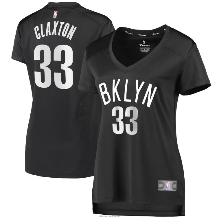 NBA 00F2L10358 brooklyn nets nicolas claxton maglia giocatore fast break carbone