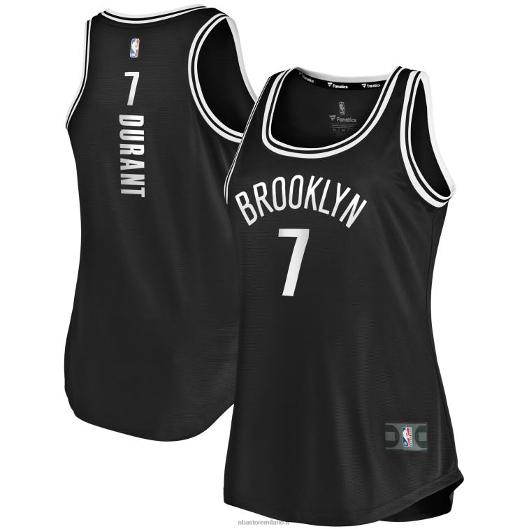 NBA 00F2L9122 brooklyn nets kevin durant maglia da serbatoio nera fast break