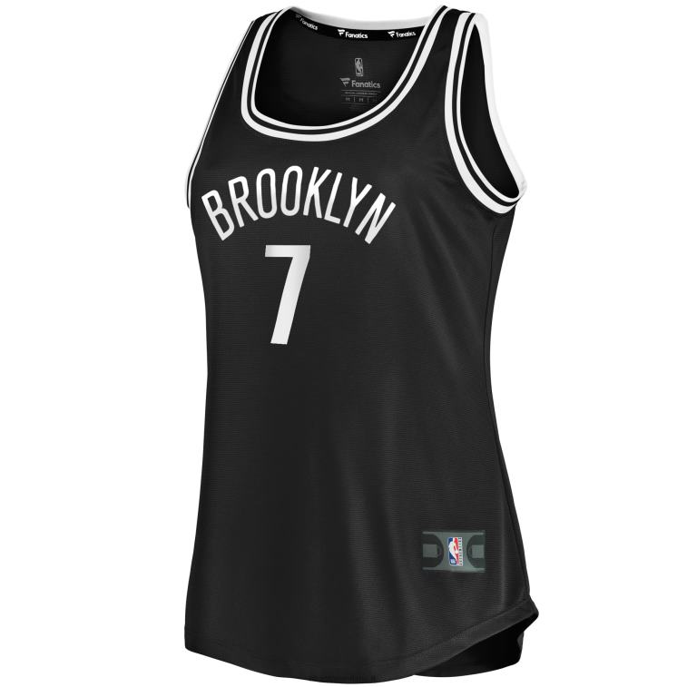 NBA 00F2L9122 brooklyn nets kevin durant maglia da serbatoio nera fast break