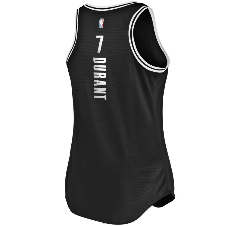 NBA 00F2L9122 brooklyn nets kevin durant maglia da serbatoio nera fast break