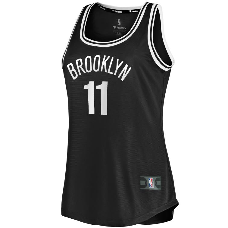 NBA 00F2L9866 brooklyn nets kyrie irving maglia nera canotta fast break