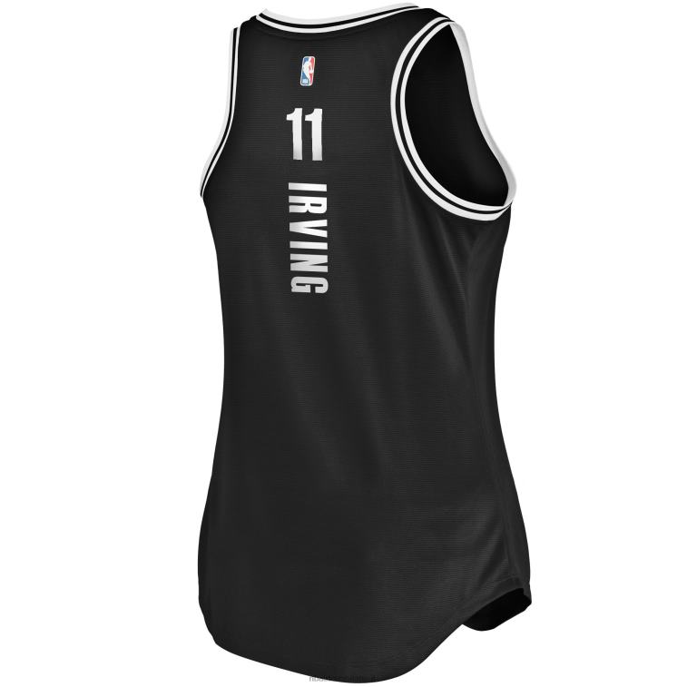 NBA 00F2L9866 brooklyn nets kyrie irving maglia nera canotta fast break