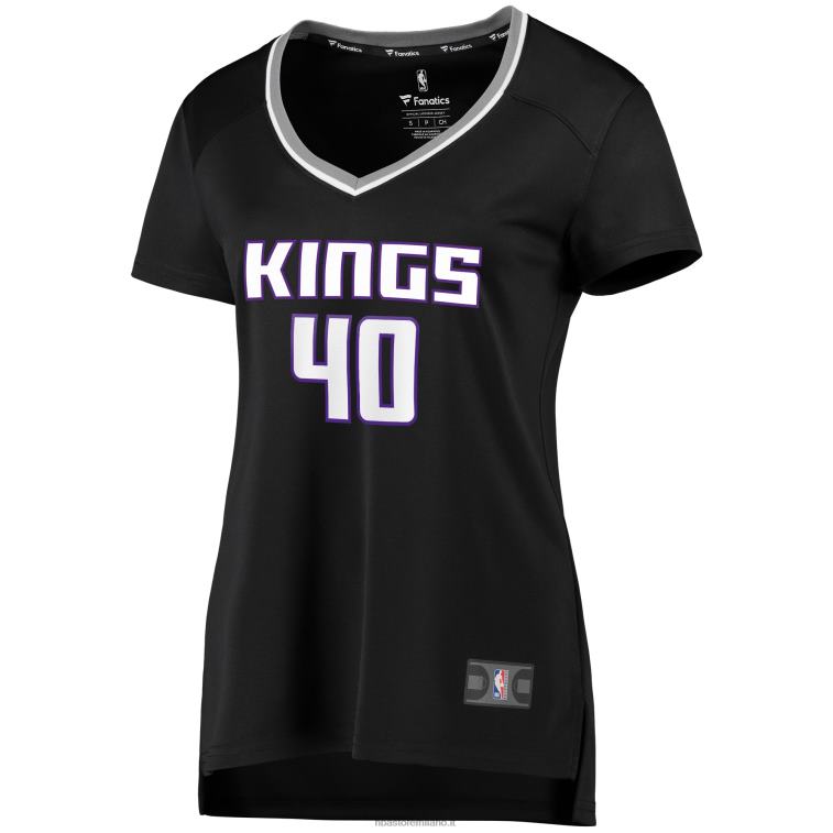 NBA 00F2L10379 sacramento kings harrison barnes maglia nera replica giocatore fast break