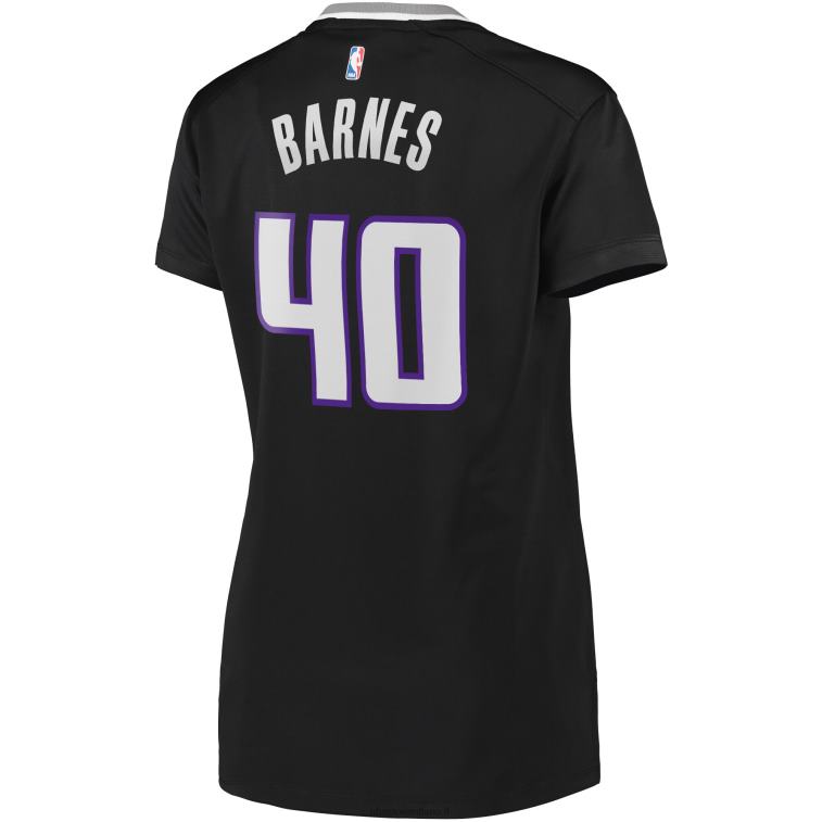 NBA 00F2L10379 sacramento kings harrison barnes maglia nera replica giocatore fast break