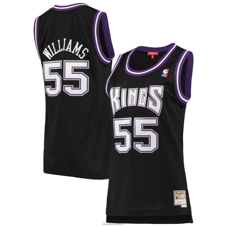 NBA 00F2L8821 sacramento kings jason williams mitchell & ness black hardwood classics swingman jersey