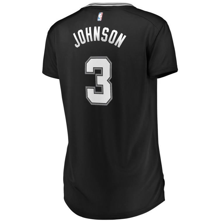 NBA 00F2L12741 san antonio spurs keldon johnson maglia replica fast break nera