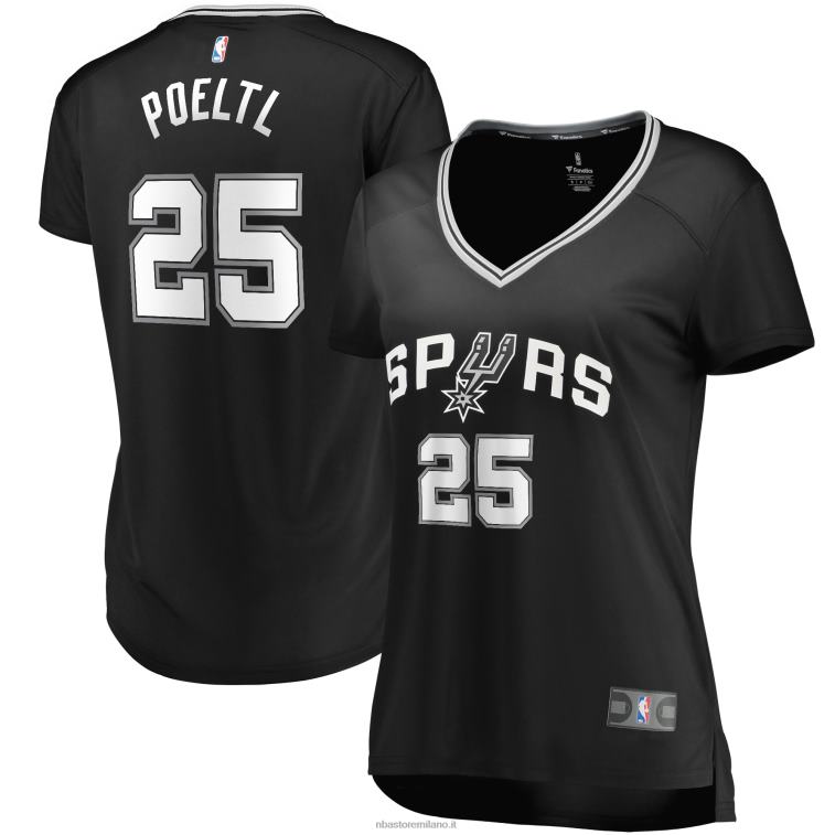 NBA 00F2L13459 san antonio spurs jakob poeltl bianco contropiede replica giocatore maglia