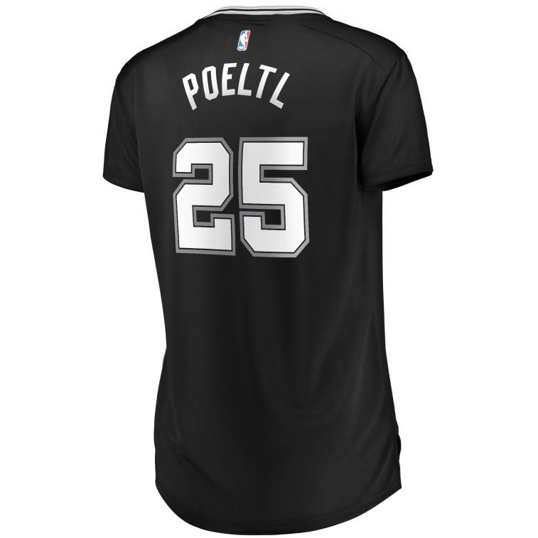 NBA 00F2L13459 san antonio spurs jakob poeltl bianco contropiede replica giocatore maglia