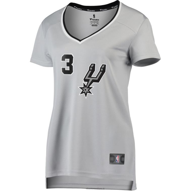 NBA 00F2L13693 maglia san antonio spurs keldon johnson silver replica fast break