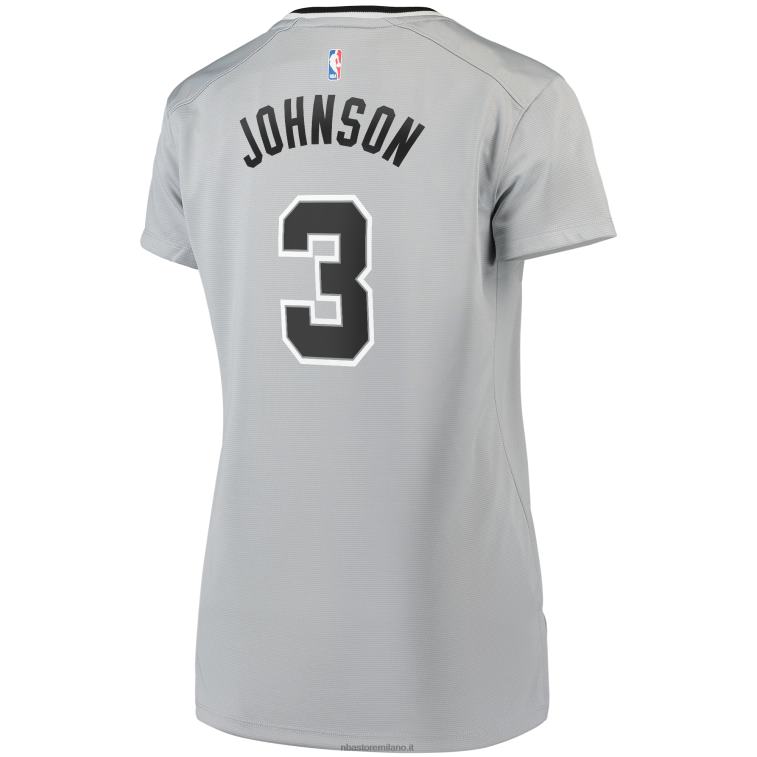 NBA 00F2L13693 maglia san antonio spurs keldon johnson silver replica fast break