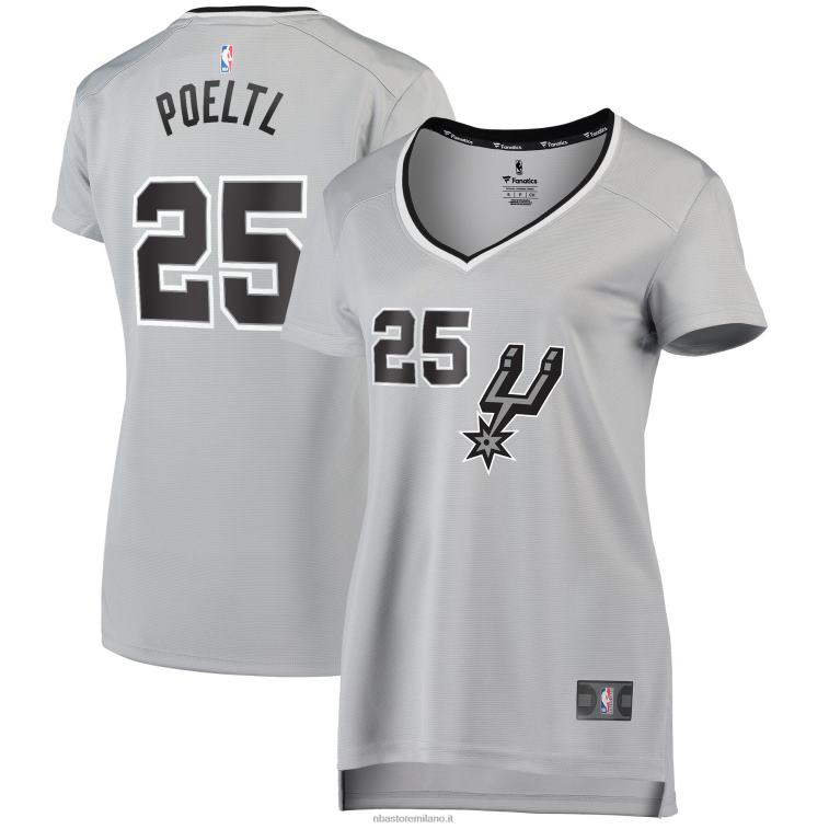 NBA 00F2L13798 san antonio spurs jakob poeltl bianco contropiede replica giocatore maglia