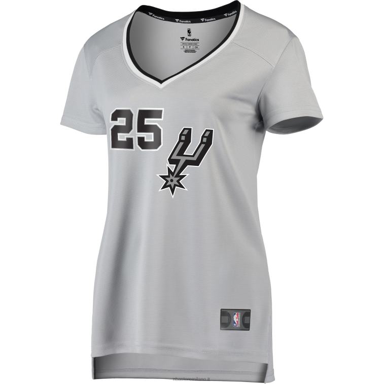 NBA 00F2L13798 san antonio spurs jakob poeltl bianco contropiede replica giocatore maglia
