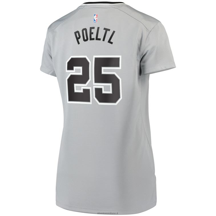 NBA 00F2L13798 san antonio spurs jakob poeltl bianco contropiede replica giocatore maglia