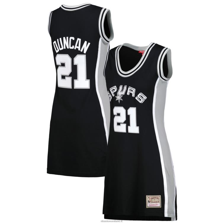 NBA 00F2L8891 san antonio spurs tim duncan black 1998 hardwood classics nome e numero vestito in maglia giocatore