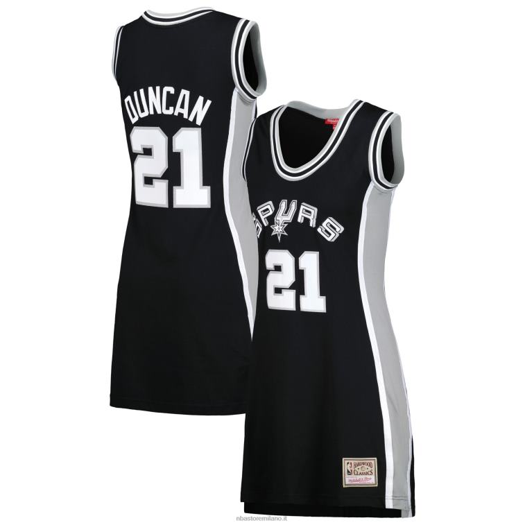 NBA 00F2L8891 san antonio spurs tim duncan black 1998 hardwood classics nome e numero vestito in maglia giocatore