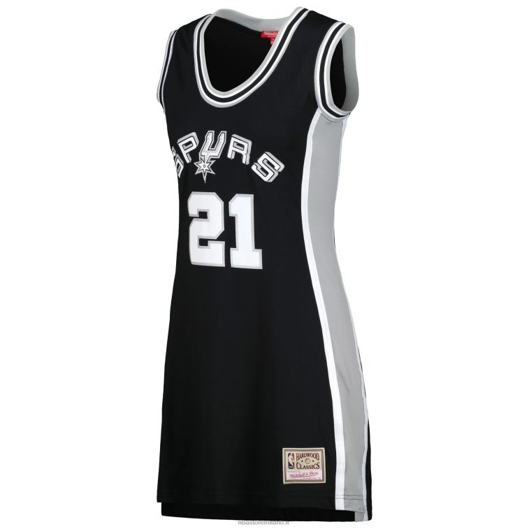 NBA 00F2L8891 san antonio spurs tim duncan black 1998 hardwood classics nome e numero vestito in maglia giocatore