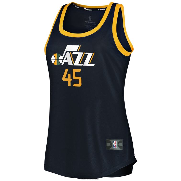NBA 00F2L10027 utah jazz donovan mitchell navy fast break team canotta maglia