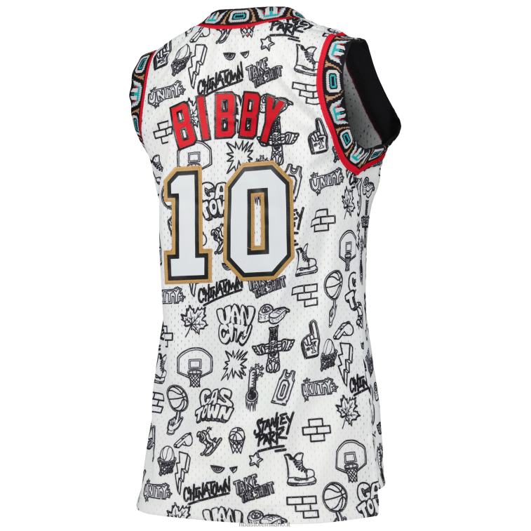 NBA 00F2L13435 maglia vancouver grizzlies mike bibby mitchell & ness bianca 1998 doodle swingman