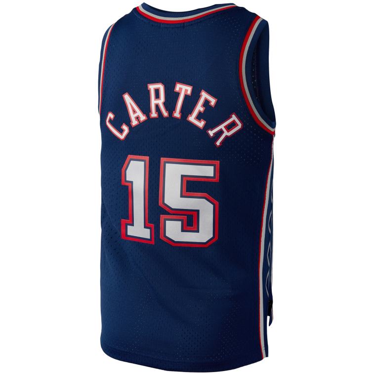 NBA 00F2L15297 new jersey nets vince carter mitchell & ness navy hardwood classics 2006 maglia swingman