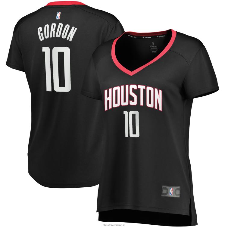 NBA 00F2L16037 houston rockets eric gordon maglia nera replica giocatore fast break