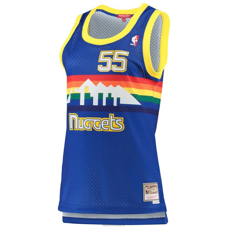 NBA 00F2L8760 denver nuggets dikembe mutombo mitchell & ness royal hardwood classici maglia swingman