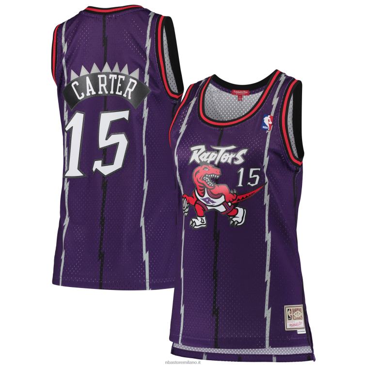 NBA 00F2L8870 toronto raptors vince carter mitchell & ness viola hardwood classici maglia swingman