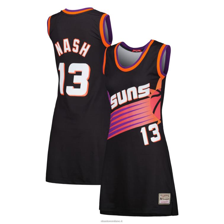 NBA 00F2L8986 phoenix suns steve nash black hardwood classics vestito in jersey giocatore nome e numero