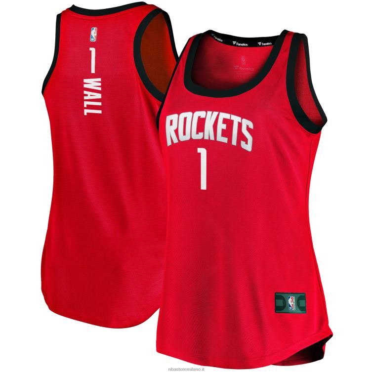 NBA 00F2L9923 houston rockets john wall maglia da serbatoio fast break rossa