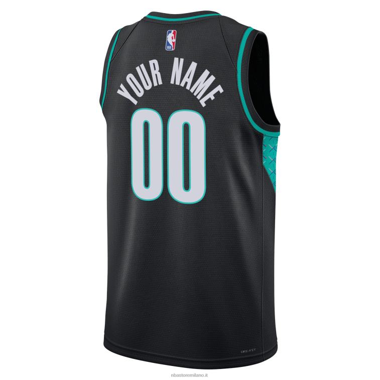 NBA 00F2L341 portland trail blazer nike maglia nera swingman personalizzata