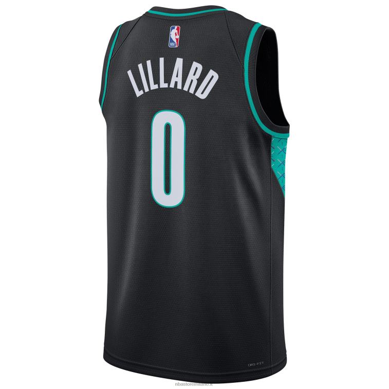 NBA 00F2L39 portland trail blazers damian lillard nike maglia swingman nera