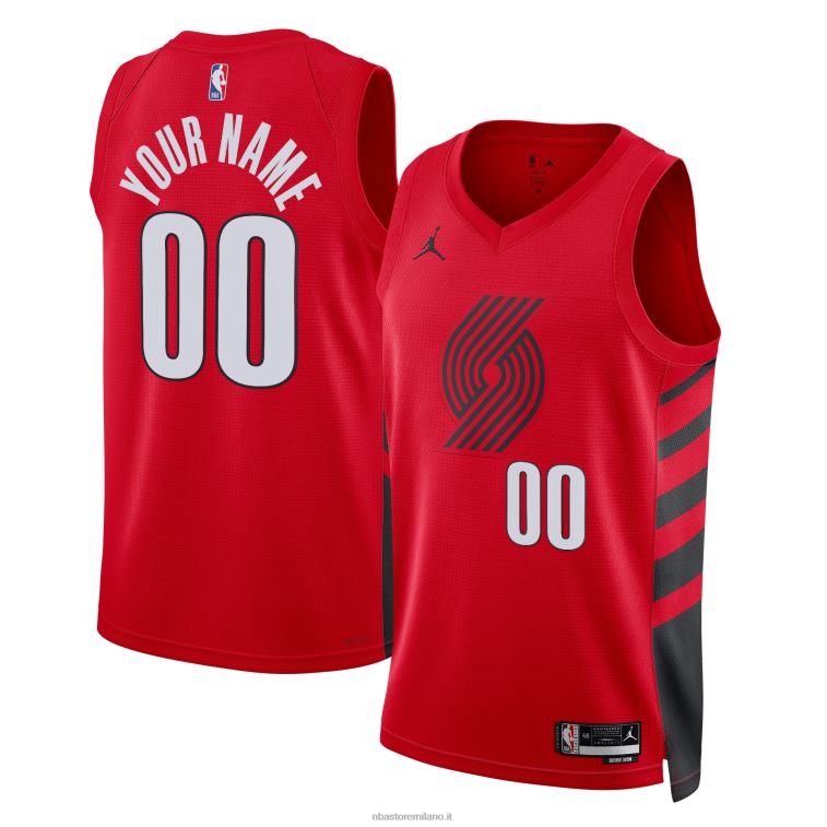 NBA 00F2L7639 portland trail blazer jordan marca maglia rossa swingman personalizzata