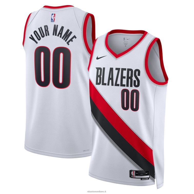 NBA 00F2L8747 portland trail blazer nike bianco swingman maglia personalizzata