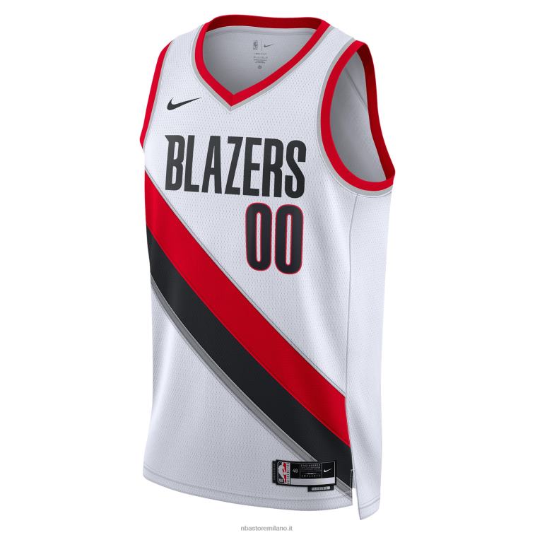 NBA 00F2L8747 portland trail blazer nike bianco swingman maglia personalizzata
