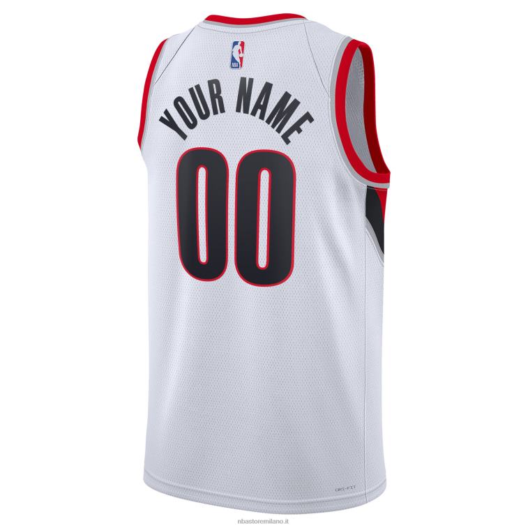 NBA 00F2L8747 portland trail blazer nike bianco swingman maglia personalizzata