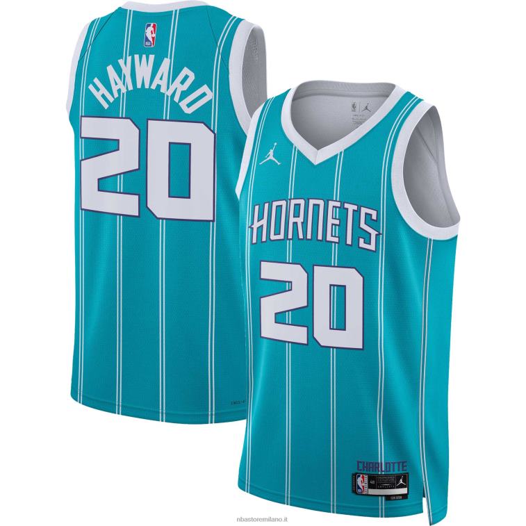 NBA 00F2L8559 charlotte hornets gordon hayward maglia nike teal swingman
