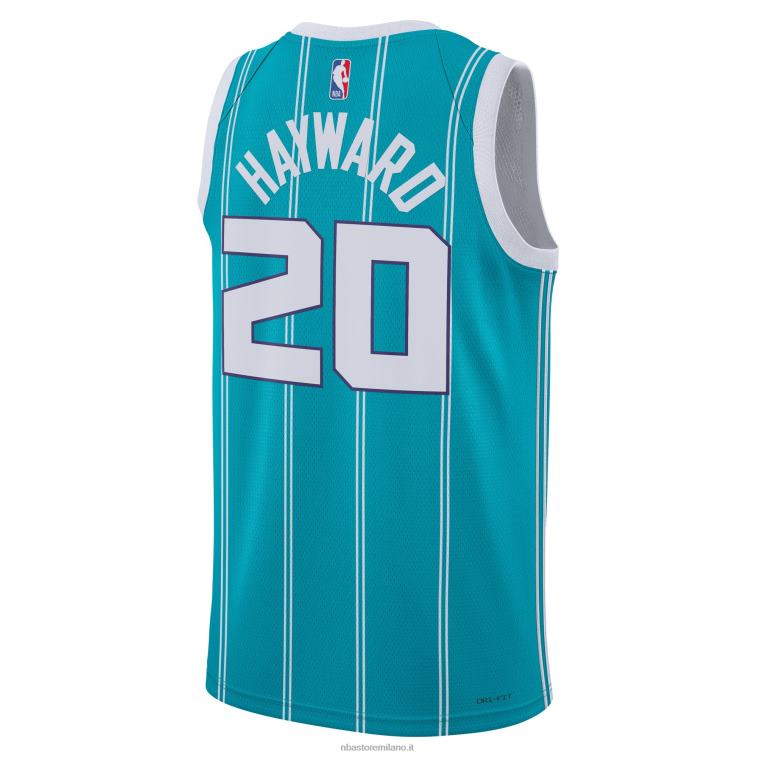 NBA 00F2L8559 charlotte hornets gordon hayward maglia nike teal swingman