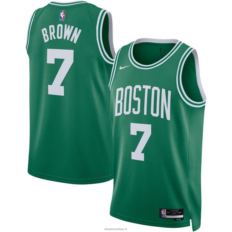 NBA 00F2L54 boston celtics jaylen marrone nike kelly maglia swingman verde