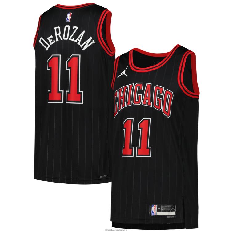 NBA 00F2L45 Chicago Bulls Demar Derozan Jordan marca maglia swingman nera