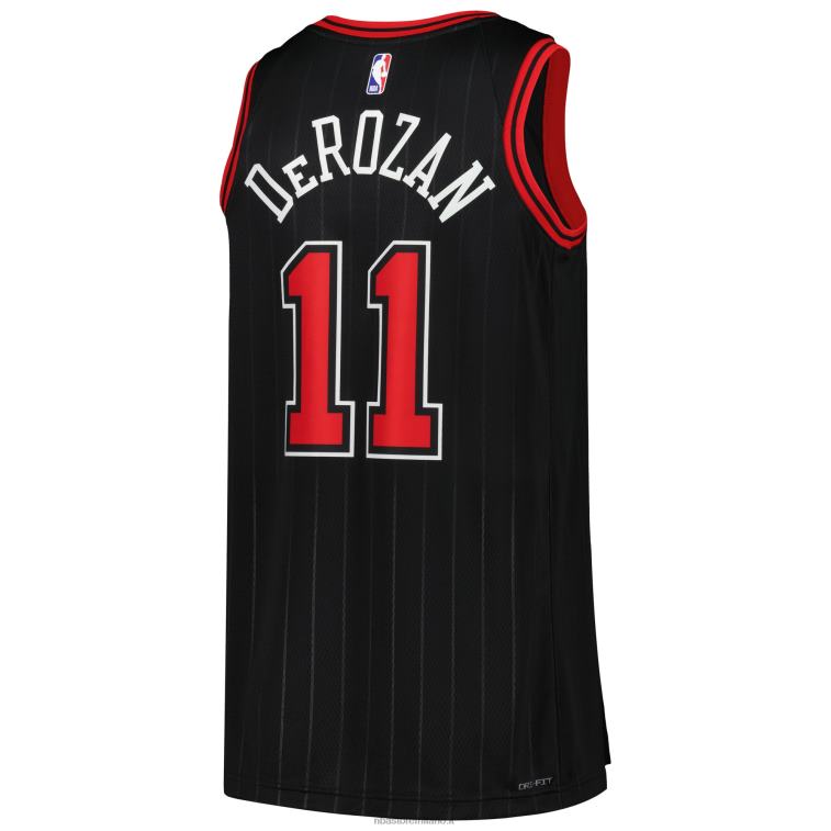 NBA 00F2L45 Chicago Bulls Demar Derozan Jordan marca maglia swingman nera